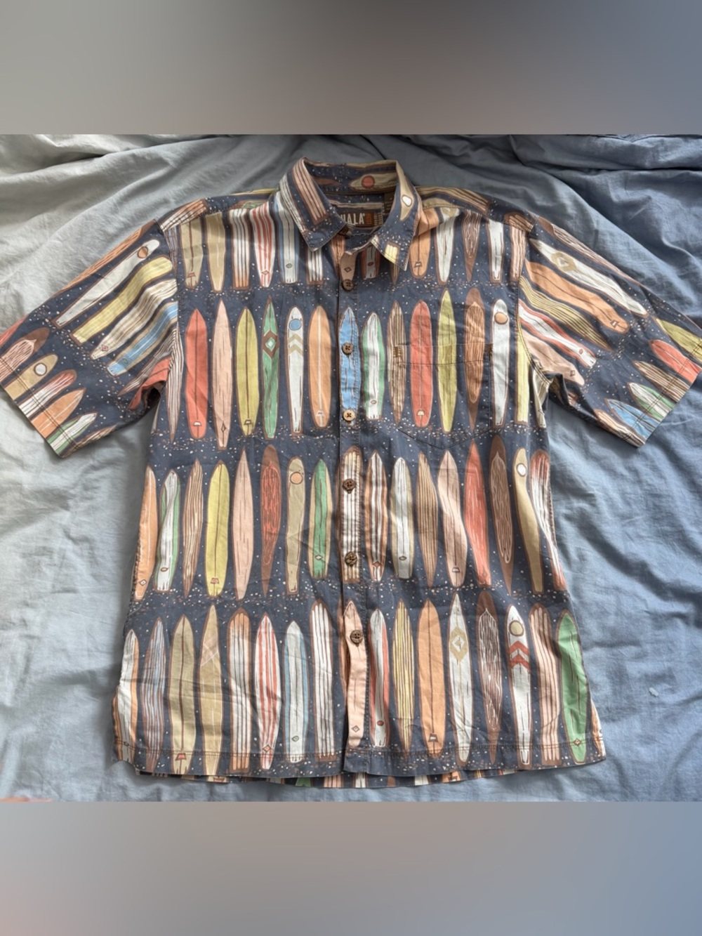 Kahala Vintage Surfboard Print Hawaiian Resort Streetwear Shirt Multi 90s style